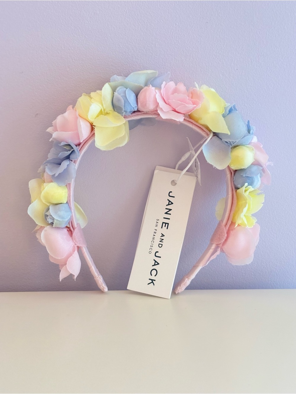 NWT Janie and Jack Pastel Flower Crown Headband One Size